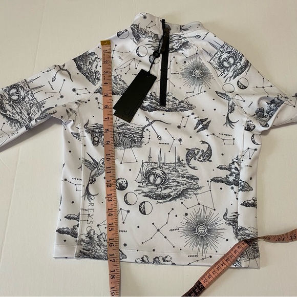 NWT Greyson Dreamers Toile Nova mock neck athletic shirt with zipper - Picture 11 of 12